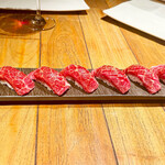 ローストホース - 「桜肉（サンカク）の握り」