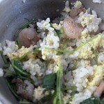 金釜 広沢店 - 食べる前にかき混ぜました