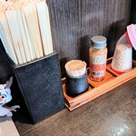 手打うどん 丸亀渡辺 - 卓上