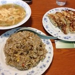 Nakou - 本日の日替り、焼飯、餃子、玉子スープ