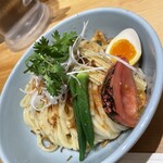 銀座 朧月 - トマトカレーつけ麺1300円