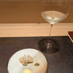 伊勢前寿し 神貫 - 焼物　さめのたれ　とシャルドネ