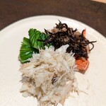 伊勢前寿し 神貫 - 志摩産渡り蟹、伊勢ひじきと波切節