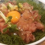 和可奈鮨 - あじのたたき丼は自分で盛り付け完成！