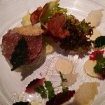 代官山ASO チェレステ - 本マグロとアボガドのスフォルマート 色とりどりの野菜仕立て