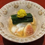 赤坂 島袋 - 伊勢海老（三重）無花果（香川・まんのう町）ほうれん草 菊の花