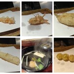 みかわ 是山居 - 車海老 キス 墨烏賊 海老真薯と湯葉の椀物 銀杏