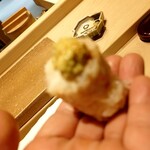 北の華 はやし - 毛ガニ  ピンボケになってしまいました・・・