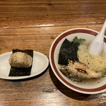 鮎ラーメン - セットでパシャり