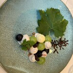 リュミエール - デザート②シャインマスカットとラムレーズン