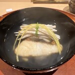 銀座 しのはら - 鯛 松茸 玉子豆腐のお椀
