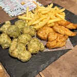 馬刺しバル かたなし一心 - さめのフィッシュ&チップス～ディルタルタルを添えて・ほのかにかおる、磯の香り、ゼッポリーニ