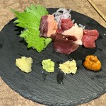 馬刺しバル かたなし一心 - 厳選馬刺し５点盛り