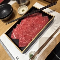 神戸牛 しゃぶしゃぶ おもき 離れ 銀座店 - 神戸牛出汁しゃぶ　赤身