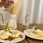 パンケーキ＋カフェラテ - 