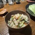 地鶏と島野菜 粋蓮 - 炙り地鶏のゆず出汁土鍋