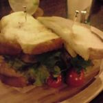 ボクスンカフェ - この日は注文したサンドの具が無かったので特別にハンバーグサンドを提供して下さいました！