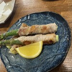 釜揚げうどん専門店もと - アスパラ豚肉