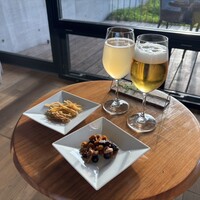 セトレ マリーナびわ湖 - 前日のウェルカムドリンクとおつまみ屋根(^_^)