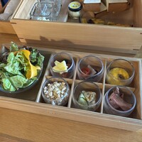 セトレ マリーナびわ湖 - 近江伝統野菜のサラダと小鉢達(´∀｀*)