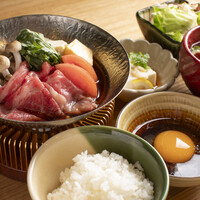 信州牛すき煮でごはん