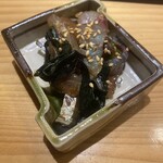 くら竹 - アジのヅケ　ゴマとオクラと加賀野菜