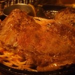 STEAK&HAMBURG ひげ - 荒挽きハンバーグ＆牛ロースステーキ400g（牛ロースステーキ）