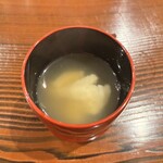 勢麟 - オコゼのお椀　(水と醤油のみで炊いた)