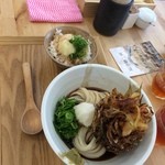 築港麺工房 - 蛸のかき揚げと卵飯