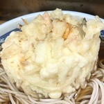 加賀 - かき揚げは、玉ねぎにんじん長ネギ、熱々