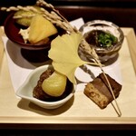 並木橋みりん - 柿白和 栗豆腐 丸十蜜煮 レバーペースト 水雲酢