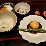 並木橋みりん - 山利の秋しらす 明太子 海苔の佃煮 牛つくね 香の物