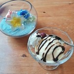 ”今日のパスタ”にセットのアイス　2014/11