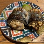 越の串焼き ニワノトリ - サンマエノキ巻き