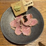 越の串焼き ニワノトリ - 鴨わさ