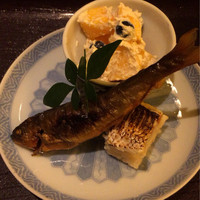 きはる - 鮎、カマスの押し鮨、柿の白和え