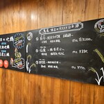 練馬 鳥長 新潟 - 店内黒板