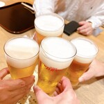 日本料理 永代 - すごくキレイな泡♡
      お久しぶりです、乾杯です♬