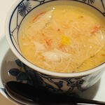 WASHOKU SUSHI ゆゆ梅田 - 蟹餡と松茸の茶碗蒸し