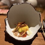 BATIDA - ストラチャテッラと島人参の塩パンナコッタ。塩味と甘味の絶妙ハーモニーが素晴らしいです。