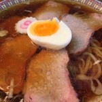 手打中華 すずき - 白河ラーメン 焼豚麺