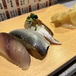築地すし好 和 - 光物3種盛り