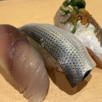 築地すし好 和 - 光物3種盛り