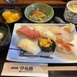 ひら田 - 料理写真:上寿司定食 1430円