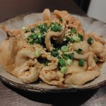 鶏っく - 柚子香る鶏皮ポン酢　420円