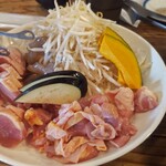 地鶏食堂 - 料理写真:三種盛り定食