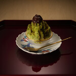 鮨けんすけ - 純氷を使用したふわふわ抹茶のかき氷
