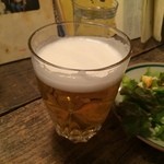 三人灯 - ビール（小）３００円也（2014/11）