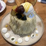 カフェ アクイーユ - ［2025年10月］おいものシルキーモンブランパンケーキ 〜芋栗かぼちゃ〜