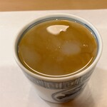 ひろ作 - 濃厚な蕎麦湯割りさんでーす。